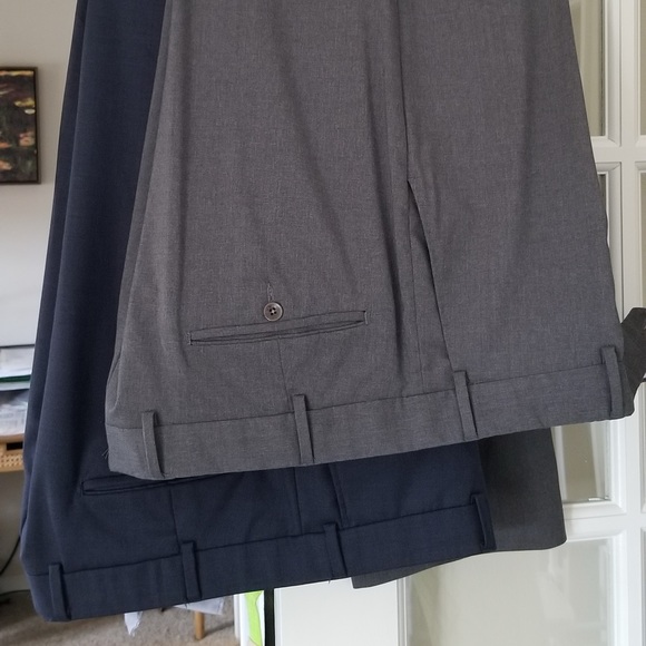 Men's Gray and Navy Dress Pants